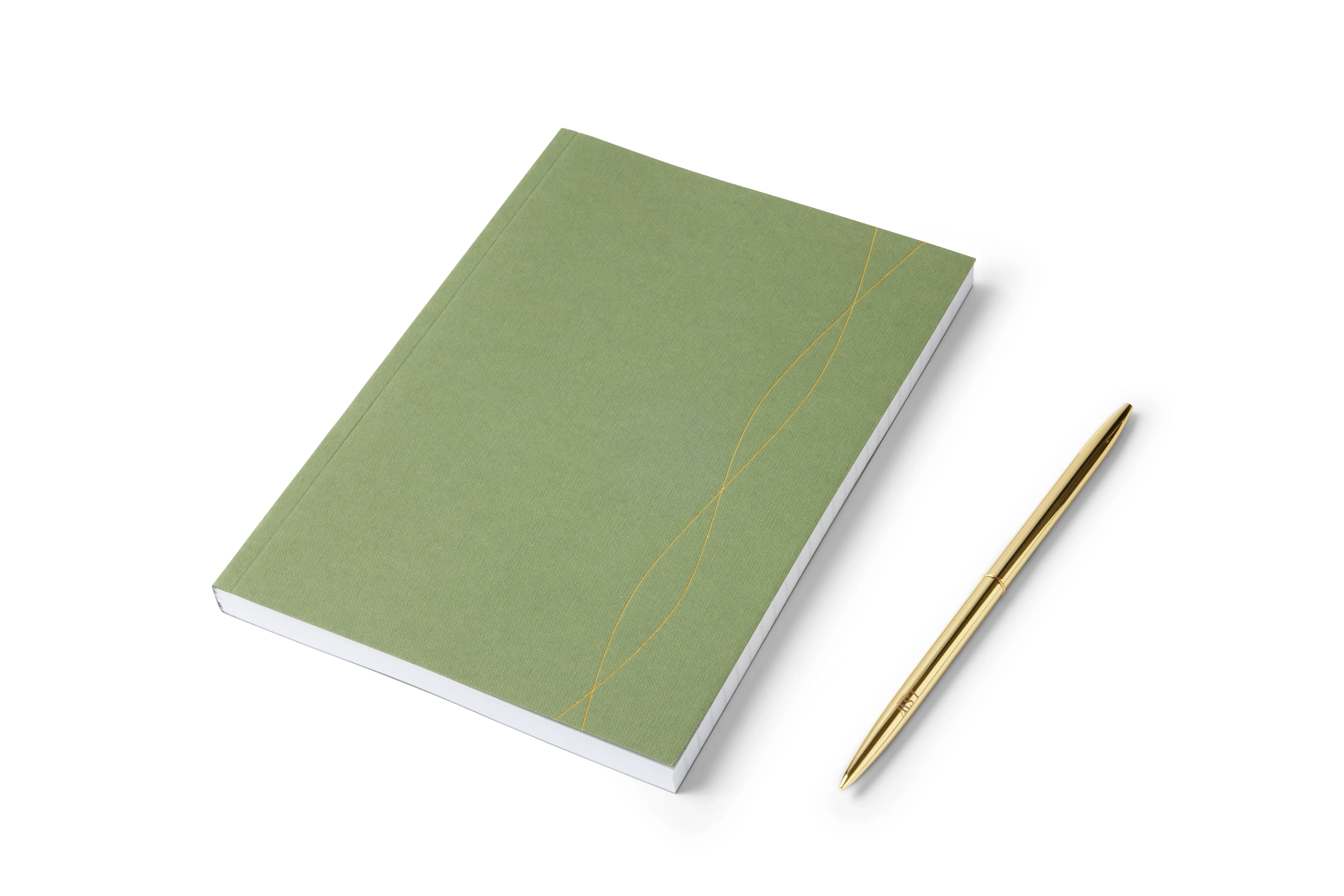 A5 Lined Notebook  - Mid Green - Image 4